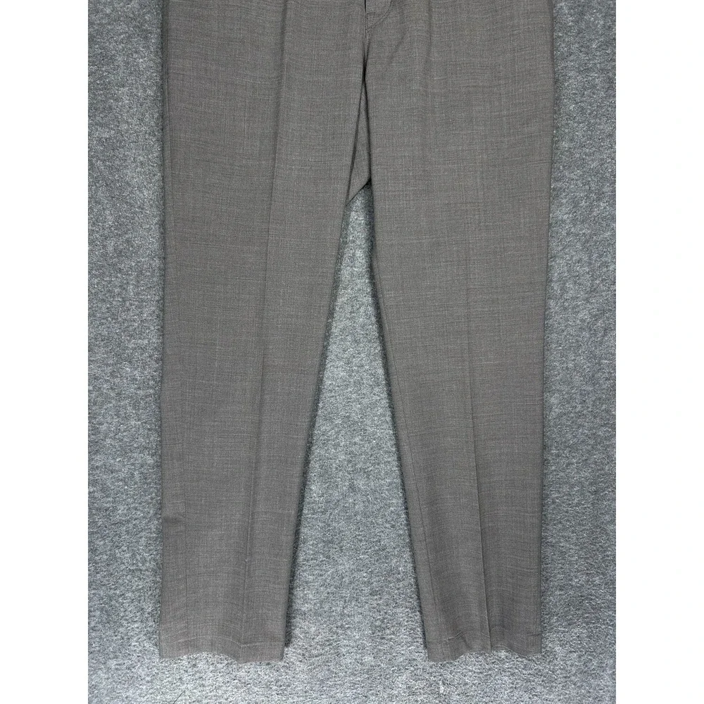 PT01 Dress Pants‎ Trousers Mens (52) 35x32 Gray Brown Strech Easy fit Wool Blend